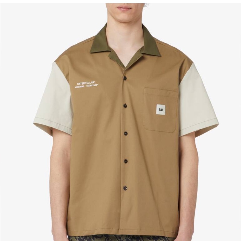 CAT Caterpillar Tricolor Hard Worker Shirt Work Wear Size XL